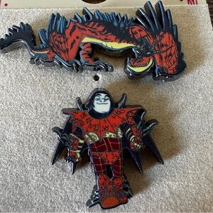 Epic Universe Universal How to Train Your Dragon Snotlout & Hookfang 2 Pin Set